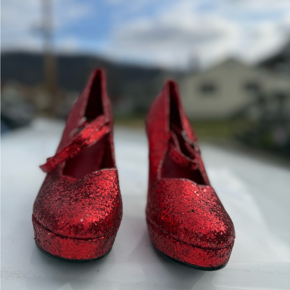 Red Glitter Women's Shoes